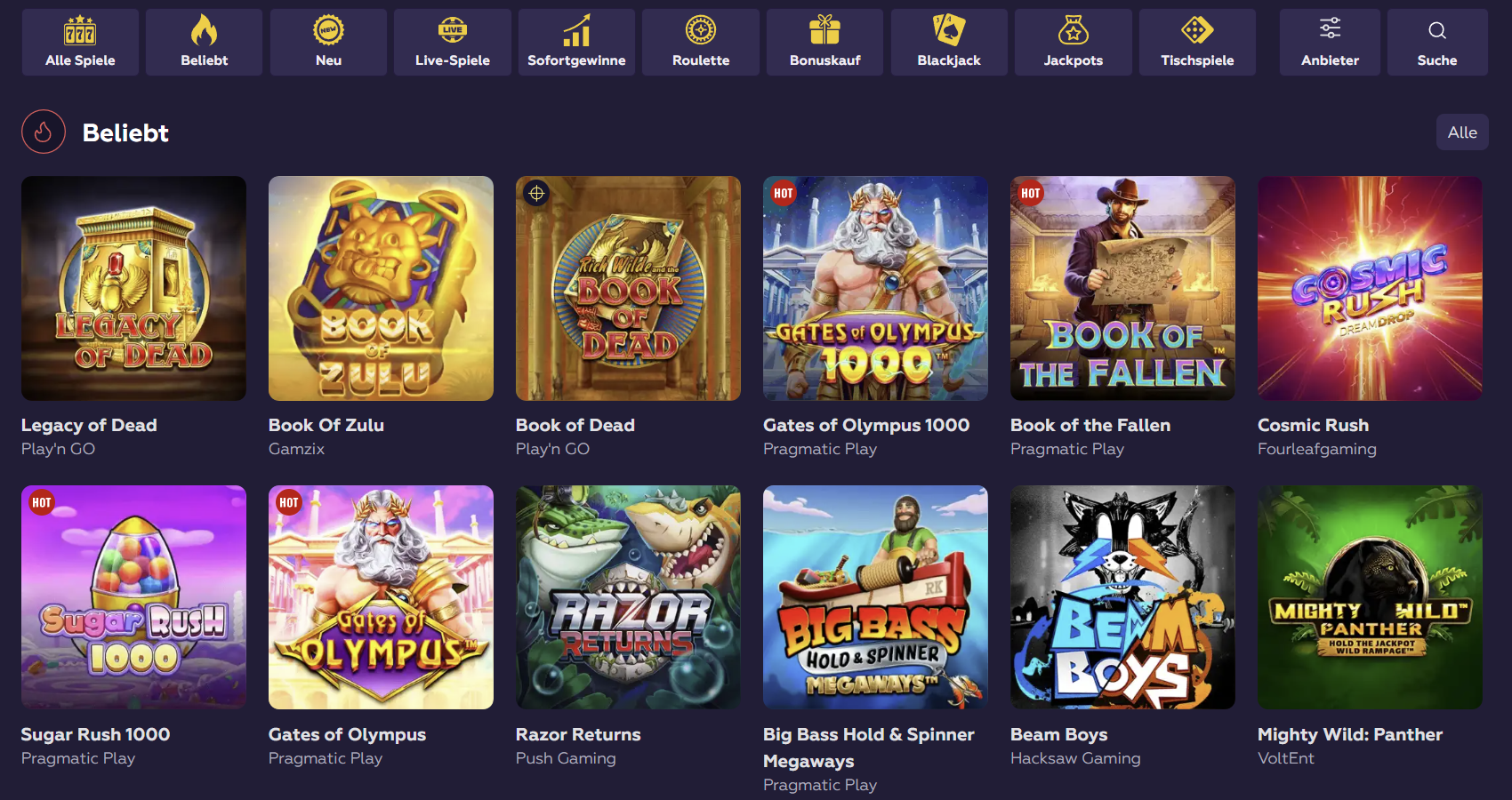 Playfina Casino Beliebt Slots